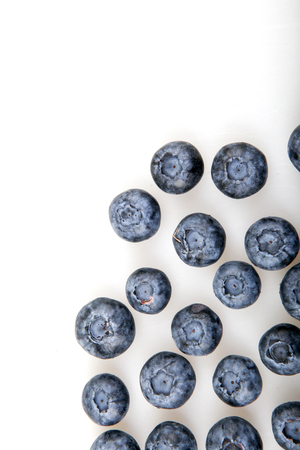 Blueberries isolated on white backgroundの写真素材