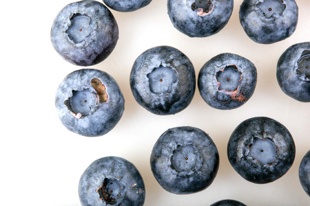 Blueberries isolated on white backgroundの写真素材