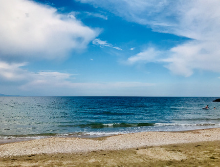 View of the people spending time on the beach.の写真素材