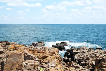 Sea view from the town of Sozopol, Bulgaria.のeditorial素材