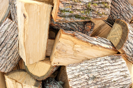 Pile of chopped firewood