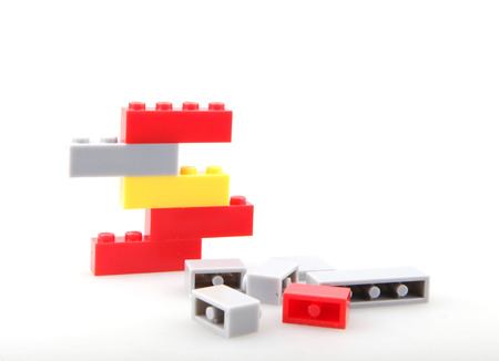 Plastic Toy Blocks Encourage Learning Through Playの写真素材
