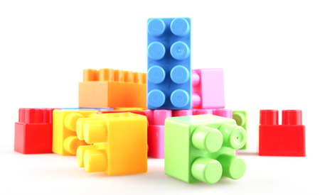 Plastic Toy Blocks Encourage Learning Through Playの写真素材