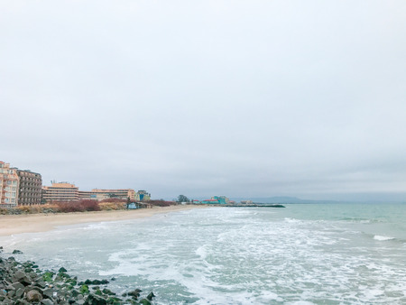 Beautiful Beach And Incredible Sea In Pomorie, Bulgaria.