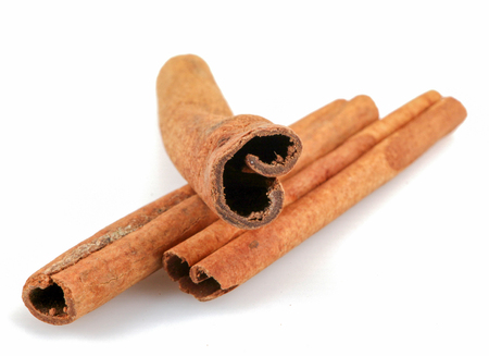 Cinnamon Sticks Isolated On White Backgroundの写真素材