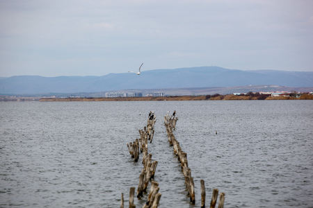 Pomorie, Bulgaria - March 07, 2019: Pomorie, Bulgaria - Museum of Salt And Salt Lake Near City.のeditorial素材