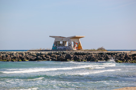 Pomorie, Bulgaria - March 28, 2019:  Beautiful View To The Sea.のeditorial素材