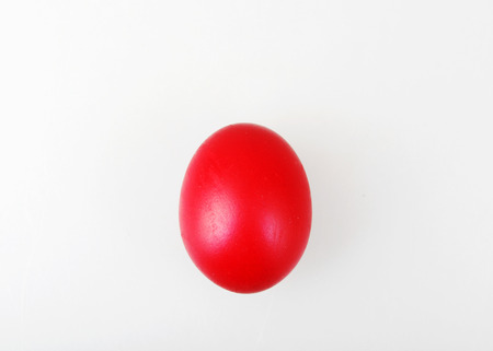 Red Easter Egg Isolated On Whiteの写真素材
