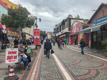 Edirne, Turkey - May 24, 2019: People Attend The Friday Market At The City Center.のeditorial素材