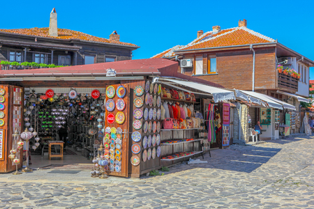 Nesebar, Bulgaria - May 29, 2019: Nesebar (Often Transcribed As Nessebar) Is An Ancient City And One Of The Major Seaside Resorts On The Bulgarian Black Sea Coast, Located In Burgas Province.のeditorial素材