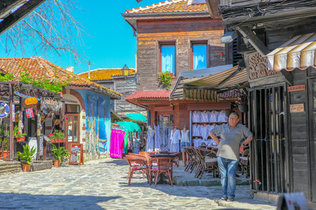 Nesebar, Bulgaria - May 29, 2019: Nesebar (Often Transcribed As Nessebar) Is An Ancient City And One Of The Major Seaside Resorts On The Bulgarian Black Sea Coast, Located In Burgas Province.のeditorial素材