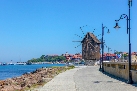 Nesebar, Bulgaria - May 29, 2019: Nesebar (Often Transcribed As Nessebar) Is An Ancient City And One Of The Major Seaside Resorts On The Bulgarian Black Sea Coast, Located In Burgas Province.のeditorial素材