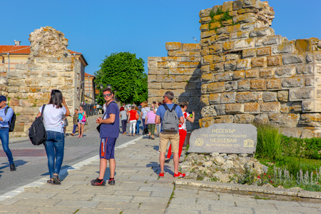 Nesebar, Bulgaria - May 29, 2019: Nesebar (Often Transcribed As Nessebar) Is An Ancient City And One Of The Major Seaside Resorts On The Bulgarian Black Sea Coast, Located In Burgas Province.のeditorial素材