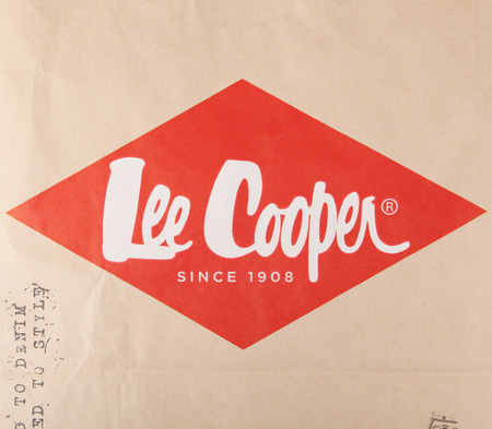 Pomorie, Bulgaria - July 11, 2019: Close-Up Of Lee Cooper Brown Paper.のeditorial素材