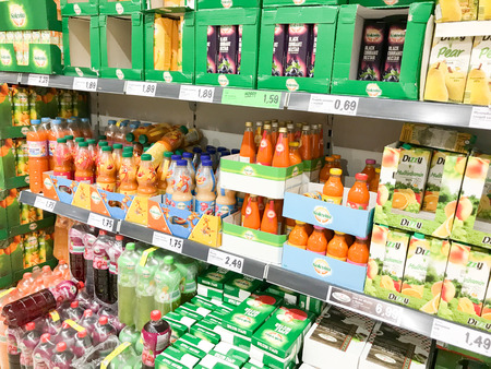 Pomorie, Bulgaria - September 12, 2019: Lidl Stiftung & Co. KG Is A German Global Discount Supermarket Chain, Based In Neckarsulm, Germany.のeditorial素材