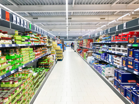 Pomorie, Bulgaria - September 12, 2019: Lidl Stiftung & Co. KG Is A German Global Discount Supermarket Chain, Based In Neckarsulm, Germany.