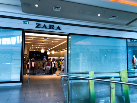 Burgas, Bulgaria - September 12, 2019: Zara Store In Burgas. Zara Is A Spanish Clothing And Accessories Retailer Based In Arteixo, Galicia.のeditorial素材