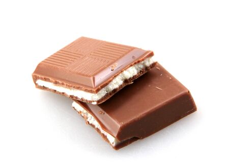 Milk Chocolate Isolated On White Backgroundの写真素材