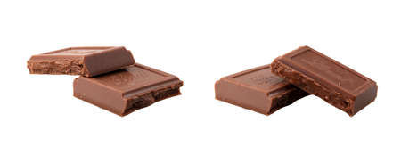 Pomorie, Bulgaria - April 29, 2020: Lindt Lindor milk chocolate isolated on white background....