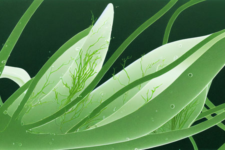 Illustrative image of Laminaria digitata (Algae). Algae is an informal term for a large and diverse...