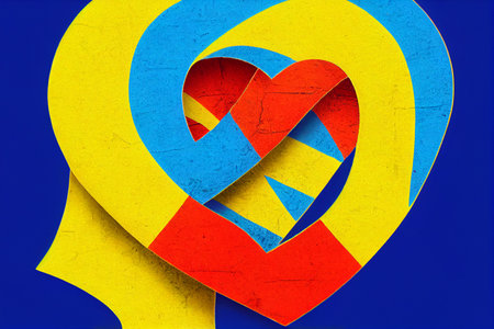 Illustrative image in Support For Ukraineの写真素材