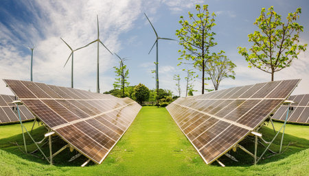 Generative Image Depicting a Solar Park