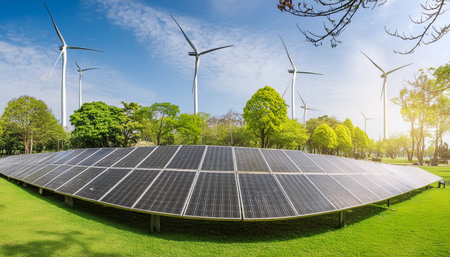 Generative Image Depicting a Solar Park