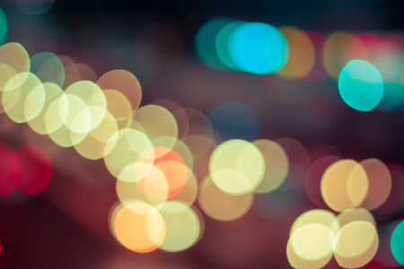Abstract circular bokeh background of roadの写真素材