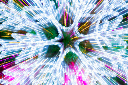 Abstract snowflakes Lighting effectsの写真素材
