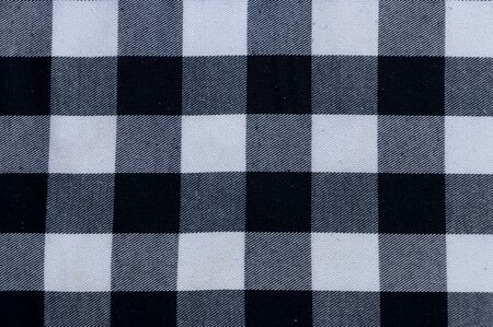 Abstract geometric  white and black style fabric with button texture from bed.の写真素材