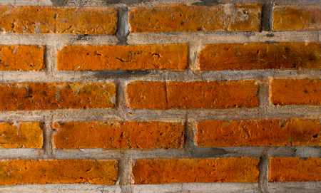 The Brown Old Shabby Brick Wall Square Background Texture.の写真素材