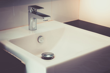 Modern bathroom, Water tap.の写真素材