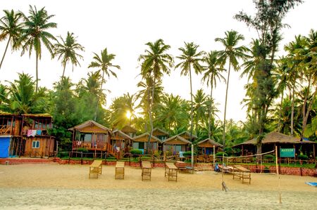 Palolem Beach lagoon, Goaのeditorial素材