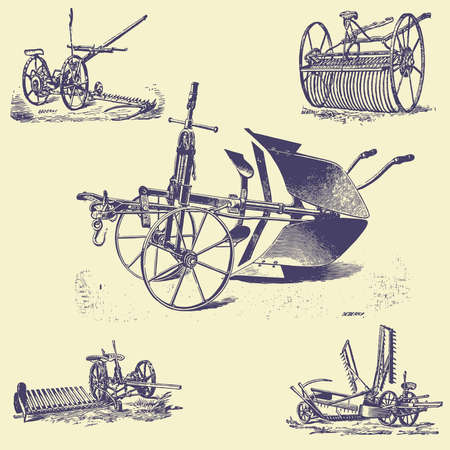 old vintage illustrationのイラスト素材