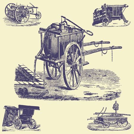old vintage illustrationのイラスト素材