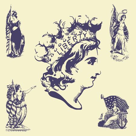 old vintage illustrationのイラスト素材