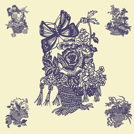 old vintage illustrationのイラスト素材