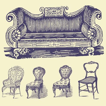 old vintage illustrationのイラスト素材