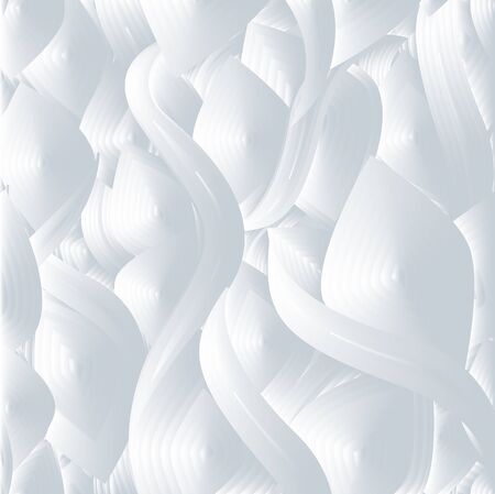 Abstract Background of Seamless Geometric White 3D Designのイラスト素材