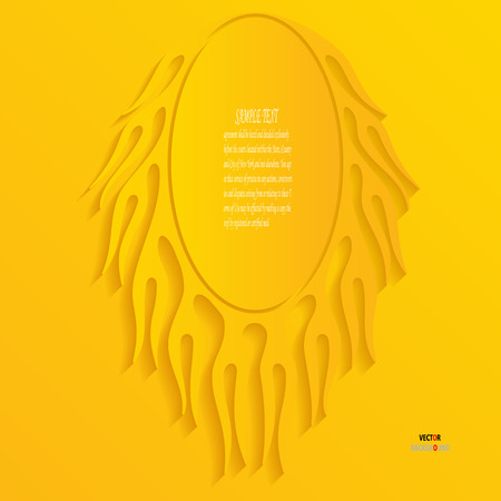 Background Abstract 3D Design Vector  illustrations Borders Element Yellowのイラスト素材