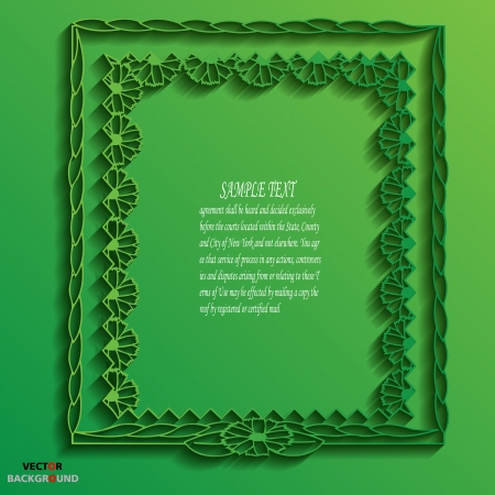 Background Abstract 3D Design illustrations Borders Element Greenのイラスト素材