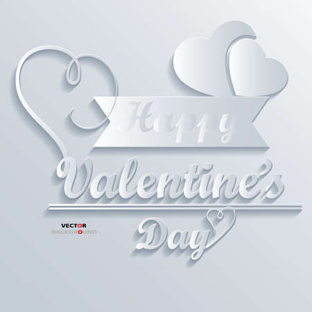 Valentines Background Abstract 3D Design illustrations Whiteのイラスト素材