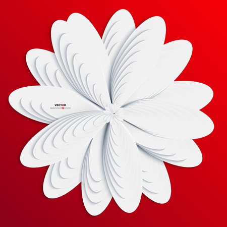 White Beautiful Flowers Background Abstract 3D Designのイラスト素材