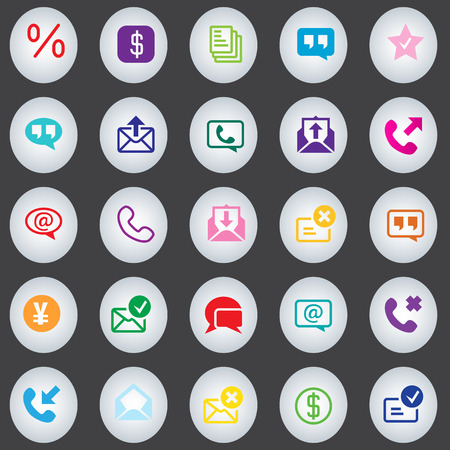 Icon set vector illustrationのイラスト素材