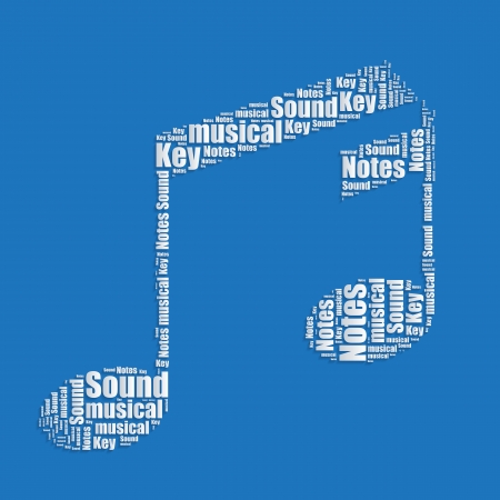 Music notes Word cloud typography text word art のイラスト素材