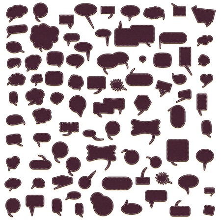 Speech bubble set thought bubble illustrationのイラスト素材