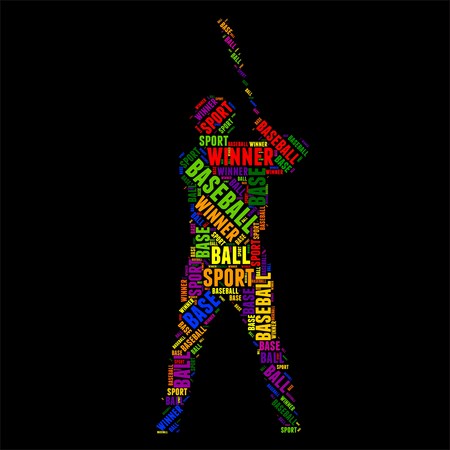 Typography word cloud colorful in Silhouetteのイラスト素材