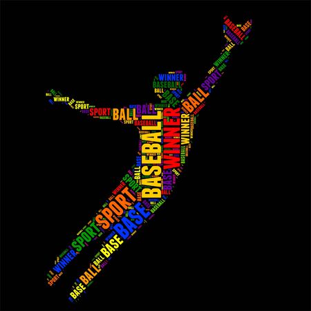 Typography word cloud colorful in Silhouetteのイラスト素材