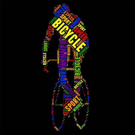 Typography word cloud colorful in Silhouetteのイラスト素材