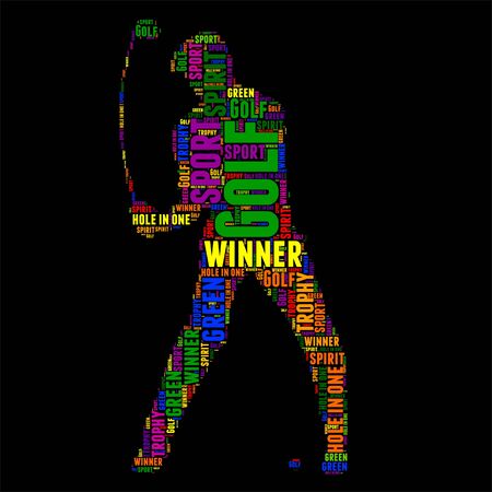 Typography word cloud colorful in Silhouetteのイラスト素材